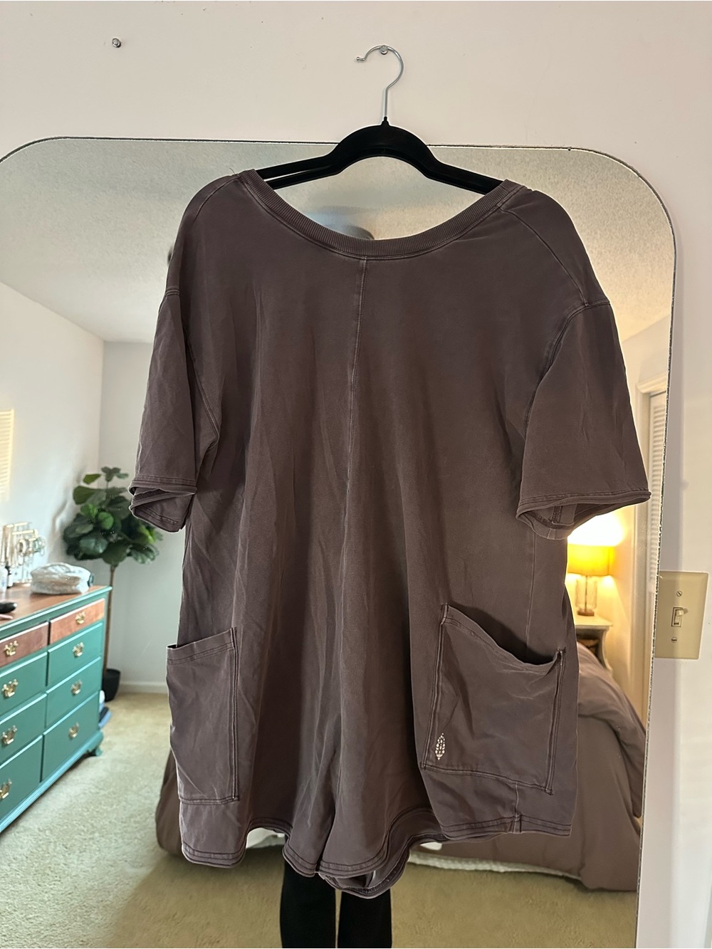 Free People Oversized Pocket Jumpsuit in Faded Brown